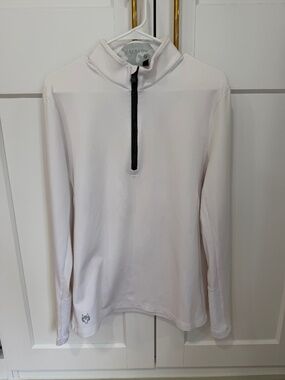 Greyson White Half Zip up